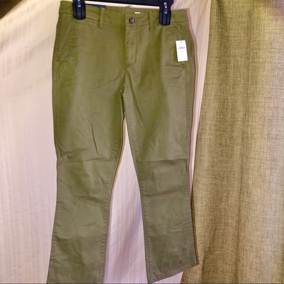 NEW GAP Pants MID RISE STRETCH Green Waist 30 Size 2 Women’s - Picture 5 of 16